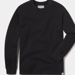 BNWT The Normal Brand Medium Black long sleeve Vintage Thermal Crew 100% cotton